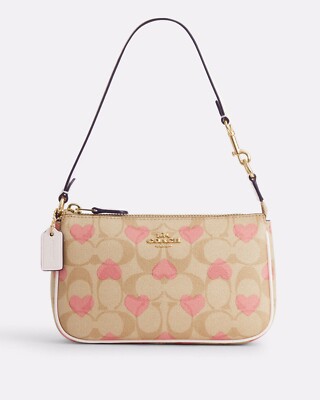 NWT Coach Nolita 19 In Signature Canvas With Heart Print
