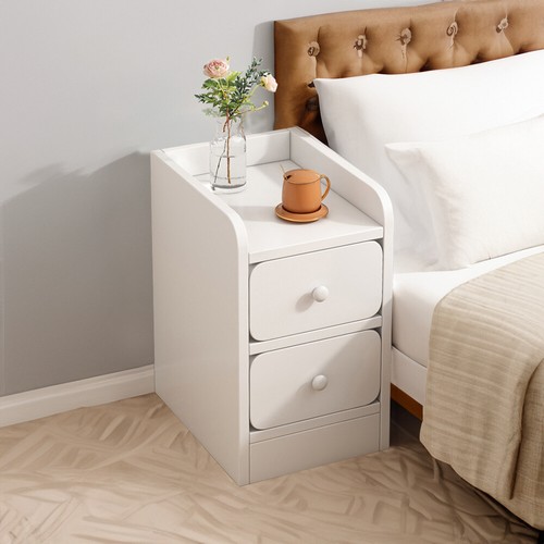 Slim Narrow Bedside Table Drawer Sofa Side End Tables Bedroom Storage Nightstand - Picture 6 of 10