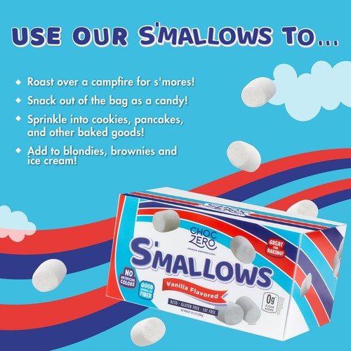 ChocZero Zuckerfreie Marshmallows, Keto Marshmallow, Glutenfrei, 0g Fett - 10,5 Oz - Bild 3 von 5