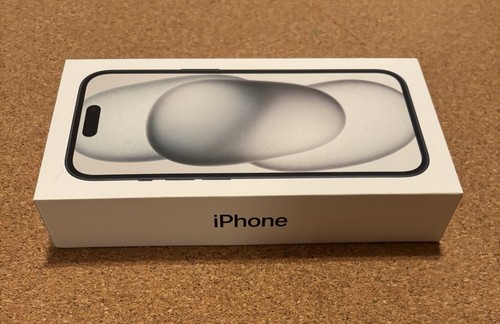 Apple iPhone 15 Black 128GB ~ Genuine OEM A2846 ~ Empty Box ONLY With Sticker - Zdjęcie 4 z 4