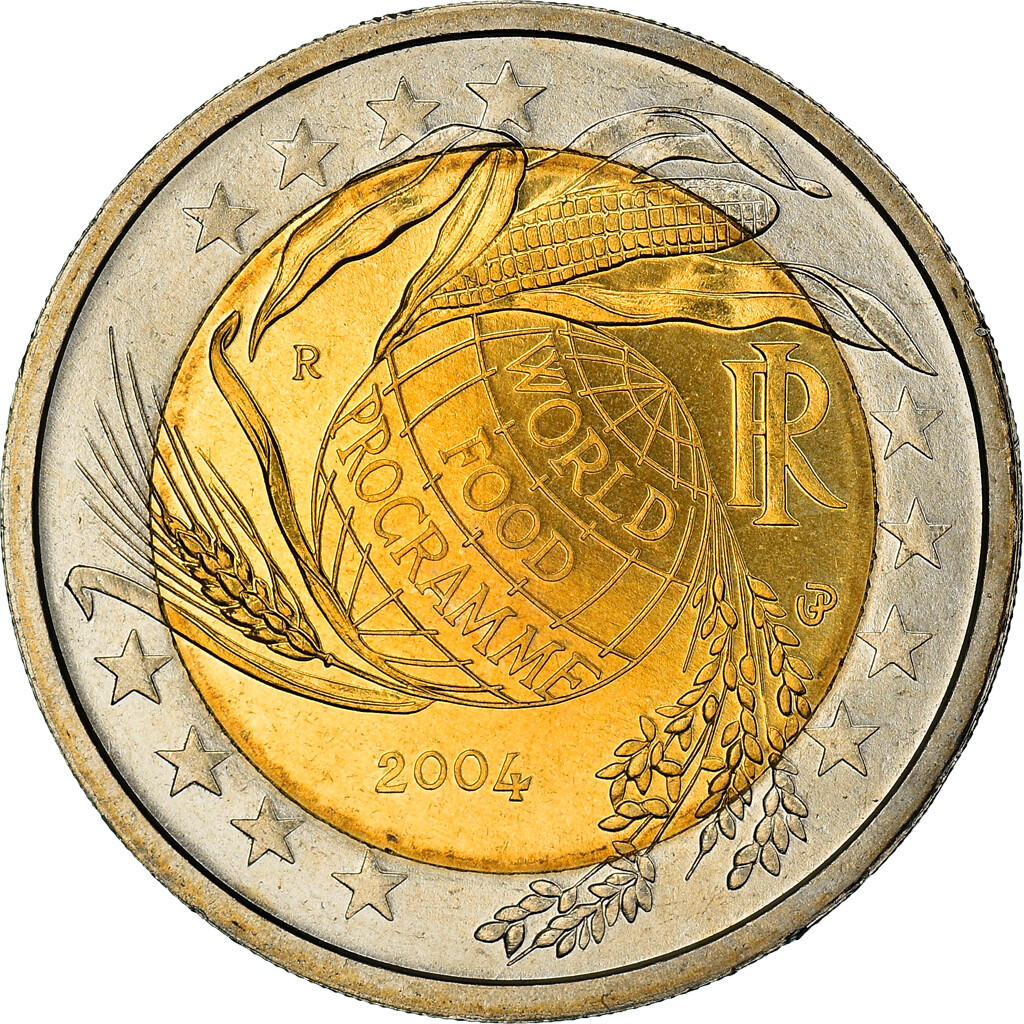 Pièce 2 Euros World Food Programme 2004 Valeur 365263] Italie, 2 Euro, World Food Programme, 2004, SPL+, Bi-Metallic | eBay