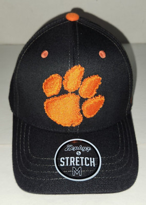 Clemson Tigers Zephyr Stretch Fit Black Element II Hat, Medium