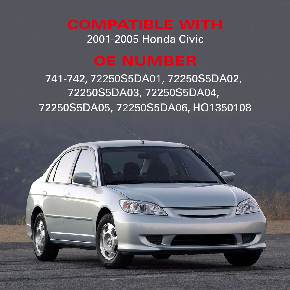 For 2001-2005 Honda Civic 1.7L 1.3L Power Window Regulator with Motor 741-742 Foto 4 de 4