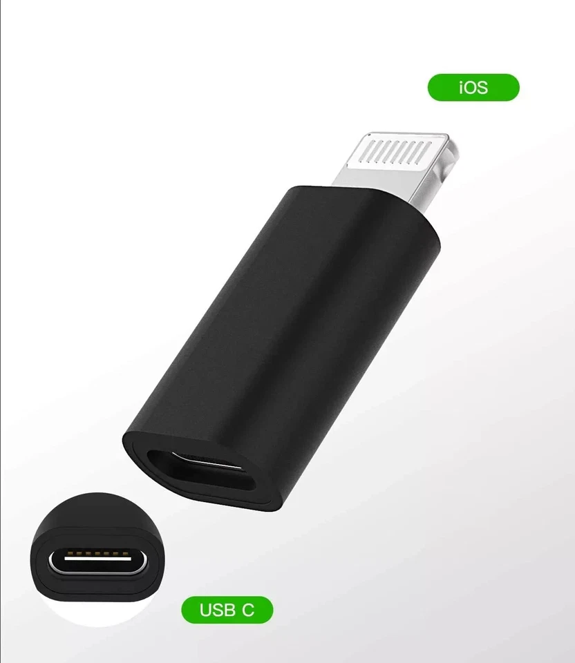 IPHONE ADAPTER to TYPE C FEMALE for IPHONE 12 11 10 8 7 (PRO MAX X SE PLUS) - UK - Image 4 of 4