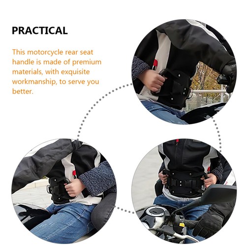 Motorcycle Rear Seat Protection Rope Passenger Grab Handle Handles - Afbeelding 11 van 11