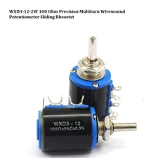 WXD3-12-2W 100 Ohm Precision Multiturn Wirewound Potentiometer Sliding Rheostat
