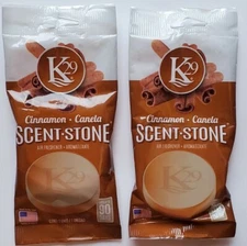 LOT of 2 - K29 KeyStone Scent-Stone Car and Home Air Freshener, Cinnamon