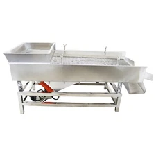 110V 11mm Square Hole Full Stainless Steel Linear Vibrating Screen JG40-95