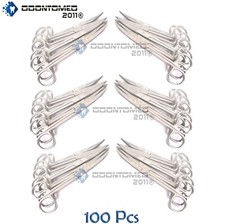 Lot Of 100 Pieces Iris Scissors 4.5'' Curved Surgical Dental Veterinary INST