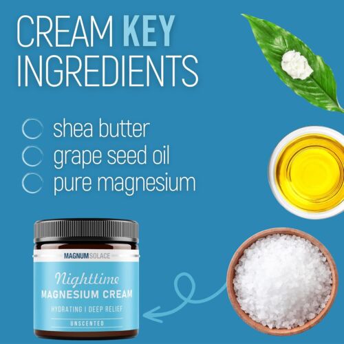 Magnesium Cream – Apply to Legs, Arms or Chest - Topical Magnesium Chloride – US - Picture 5 of 6