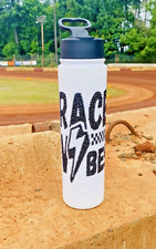 Dirt Track Racing Glass Rhinestone Race Vibes Tumbler White Race Gear Drinkware