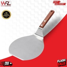 Wooden Handle Metal Pizza Shovel Round Spatula Stainless Steel Baking Tool
