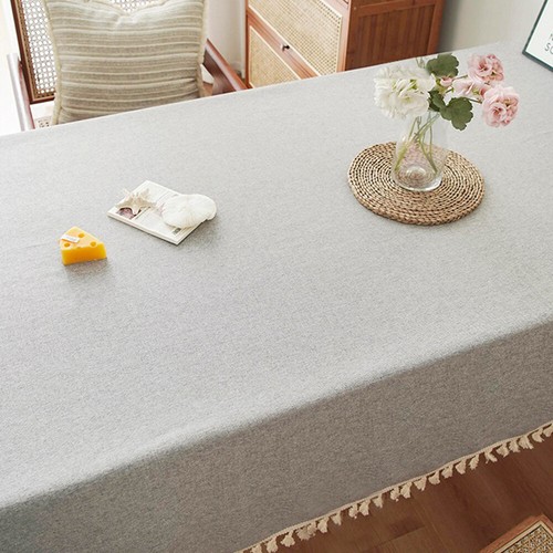 Home Decor Rectangular Dining Table Cloth Solid Color Tableclothes Household ღ - Picture 11 of 24