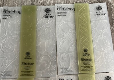 Cricut Cuttlebug Anna Griffin 4.5x5.5” Embossing Folder Border Lot