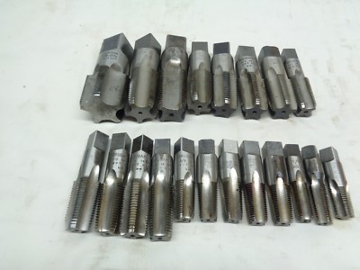 Set of (20) Mixed Plug Tap Machine Tool Tooling