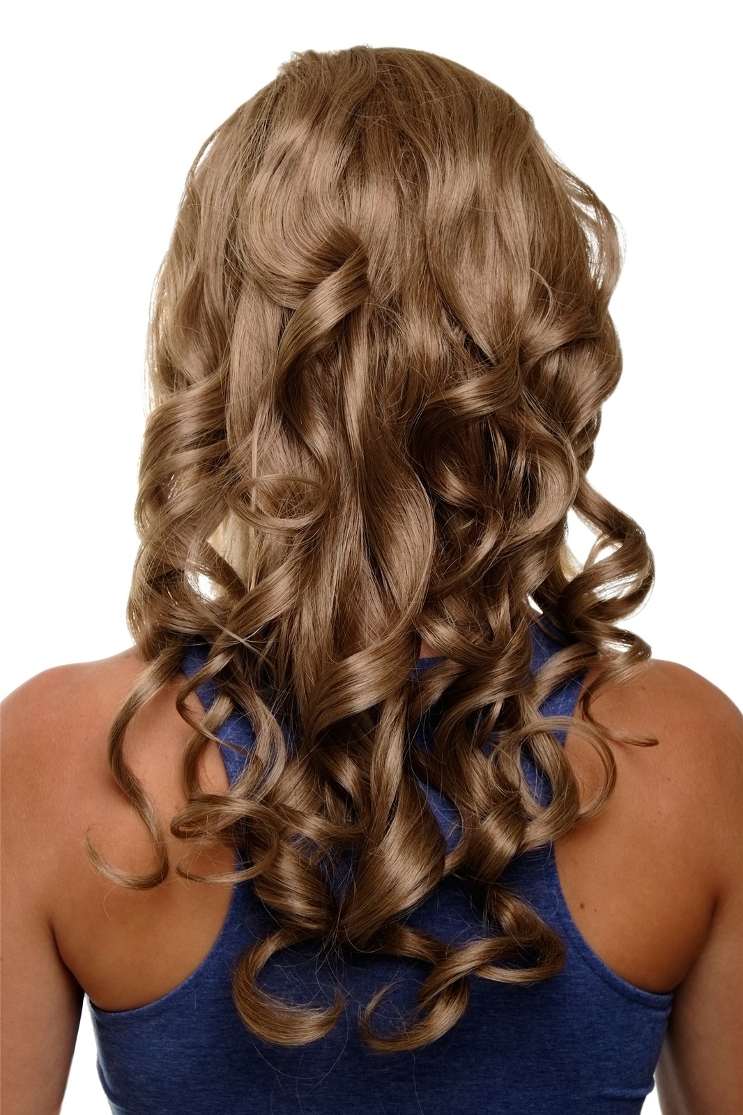 Clip-In Hairpiece 7 Clips 3/4 Wig Blonde Honey Blonde Curls 50Cm H9503-15