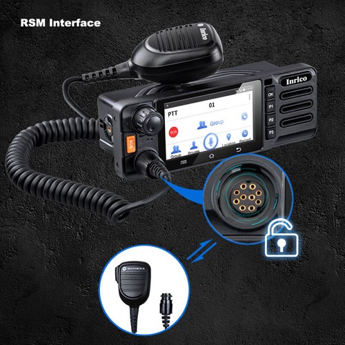 4G LTE MINI Inrico TM-9 Car Mobile Radio Network PTT Walkie Talkie Dual SIM GPS - Picture 8 of 12