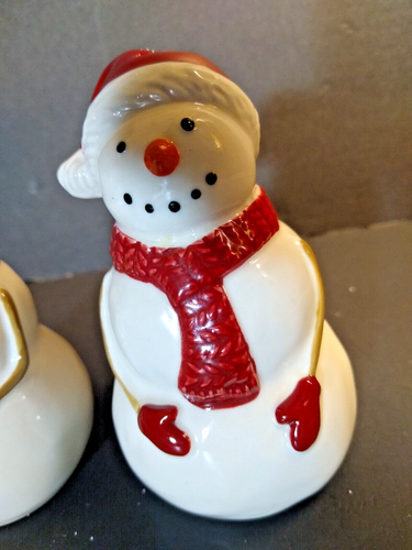 St Nicholas Square Snowman Yuletide Salt & Pepper shakers - Picture 6 of 7