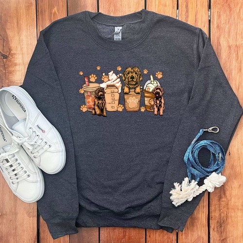 LABRADOODLE AND COFFEE SWEATSHIRT - Picture 26 of 64