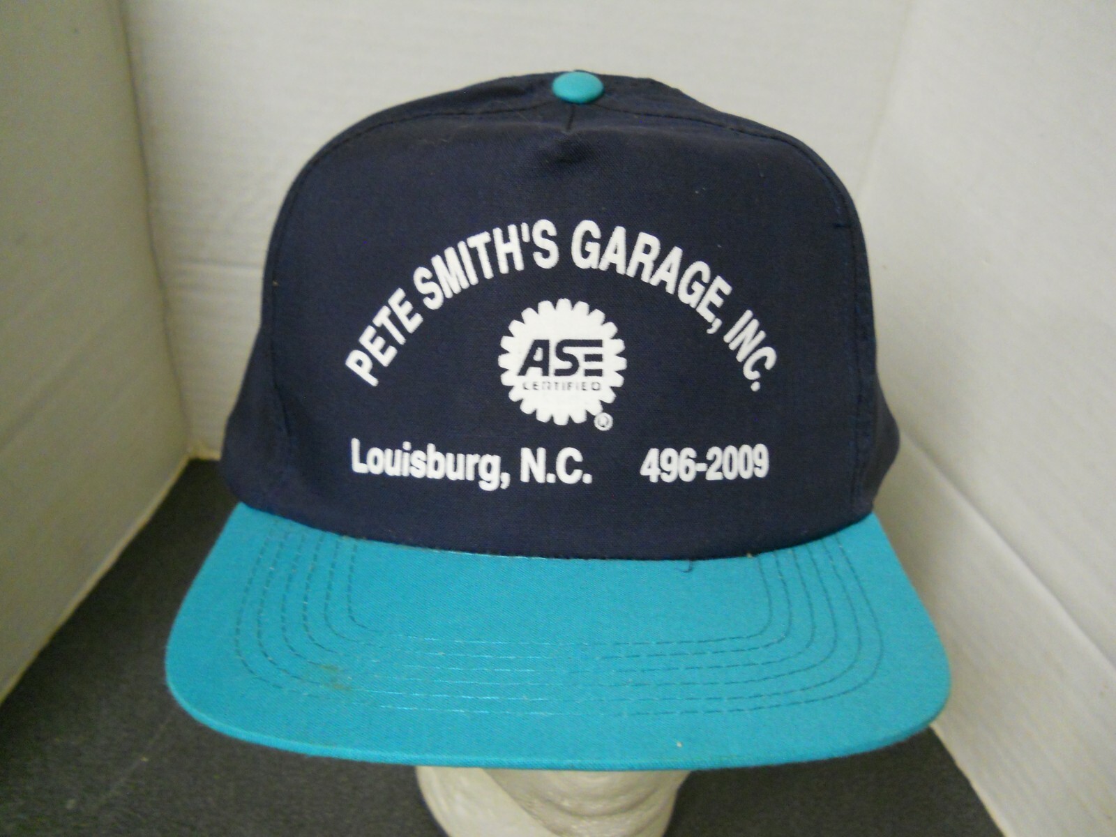 Pete Smith's Garage, Inc. Louisburg NC Navy Teal Baseball Hat Cap