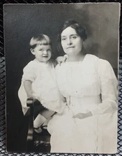 c.1910's Baby Grandma Studio Photo RPPC (Trimmed)