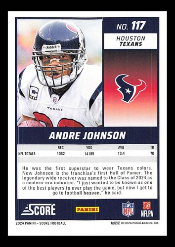 2024 Score - #117 Andre Johnson -RM73 - Picture 2 of 2