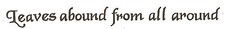Leaves Abound From All Around Wood Mounted Rubber Stamp NORTHWOODS H9623 New