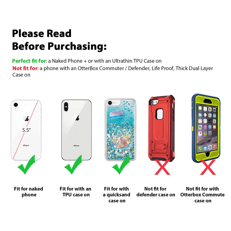 Phone Belt Pouch Case Vertical Clip Flip Holster for iPhone X 7 8 6s Plus XS MAX - Image 4 of 4