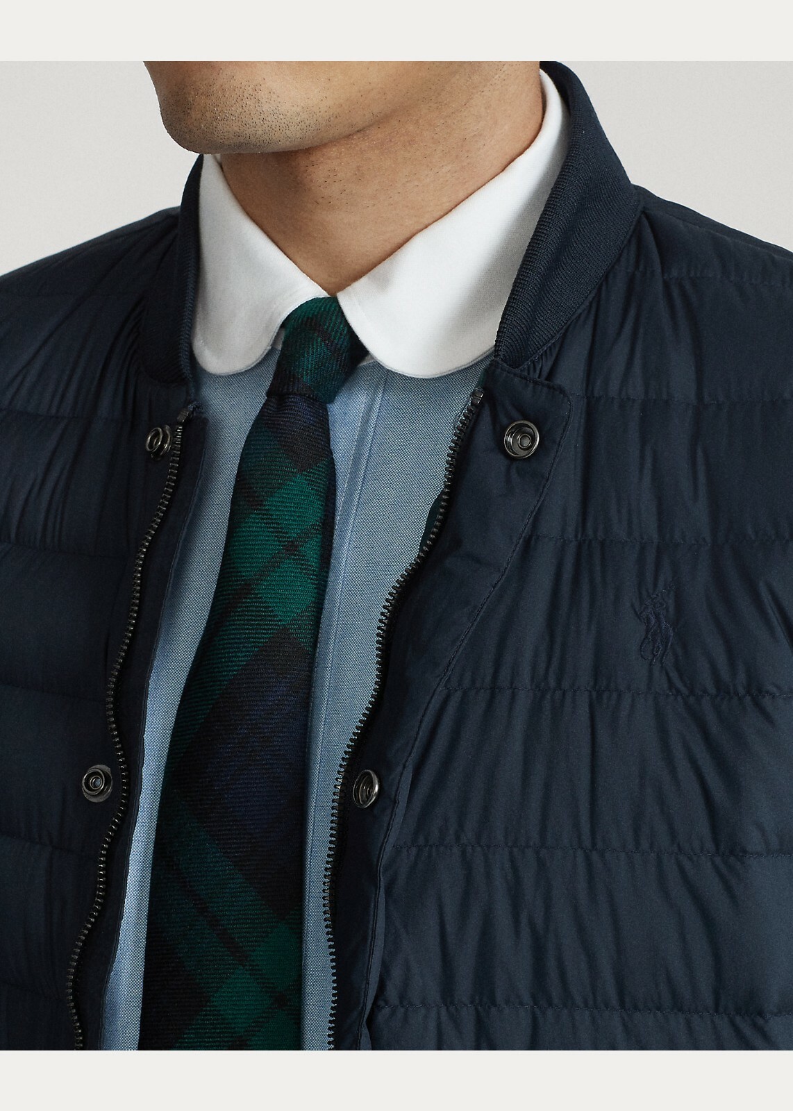 Giacca bomber Polo Ralph Lauren blu navy trapuntata con logo pony Ripstop nuova con etichette