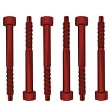 Genuine Floyd Rose Stainless Steel String Lock Screws 6 Red - FROSLSRDP