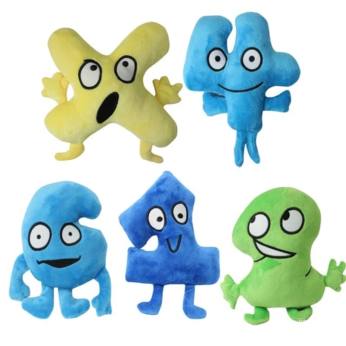 Battle for Dream Island Plush Toy BFDI Leafy Number Letter Stuffed Doll Kid Gift - Bild 21 von 365