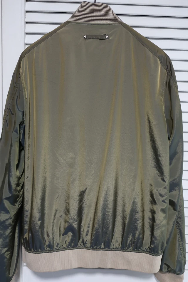 CERRUTI 1881 Men's Olive Green Bomber Jacket Size 52 - Stylish & Trendy - image 2 of 4