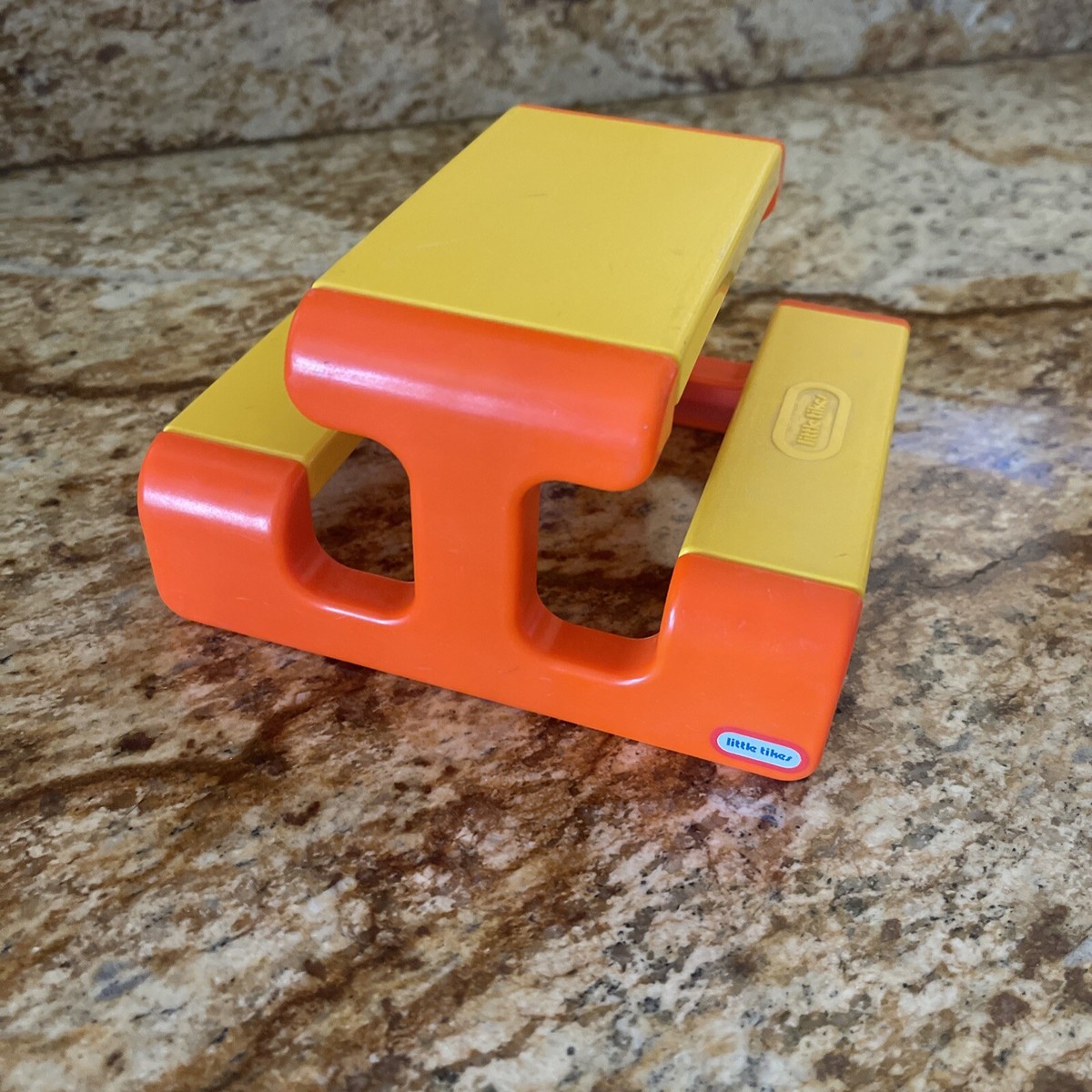 Little Tikes Dollhouse Picnic Table Yellow Orange Discontinued Replacement  HG6