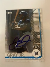 Joe Gray Jr. Signed Card 2021 Milwaukee Brewers Got In Person