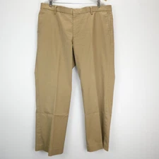 Dockers Pants Mens 38 x 30 Khaki Beige Tan Flat Front Straight Fit Pockets *L29