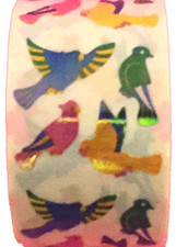 400 Parrot stickers in roll of 100 modules 2" x 2" , each sticker 1.00" RMP2005