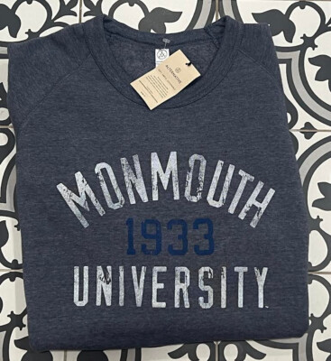 Monmouth University Pullover Jumper Crewneck New Sweatshirt Mens XL Slim  Fit