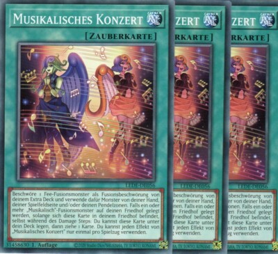 yugioh 3x Musikalisches Konzert LEDE-DE056 COMMON 1AUFLAGE DEUTSCH