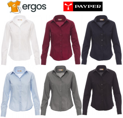 Payper IMAGE LADY Women's Long Sleeve Work Barista Flared Shirt