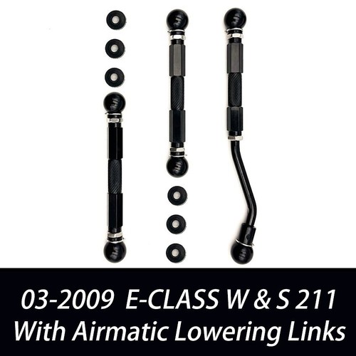 FOR MERCEDES E CLASS ADJUSTABLE AIRMATIC LOWERING LINKS KIT W211 E55 E63 E500 - Picture 2 of 9