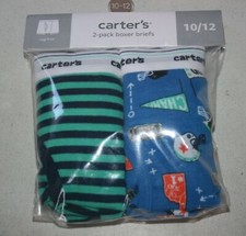 New Carter's 2 Pack Boys Boxer Briefs Underwear 2 3 4 5 6 7 year Football Stripe