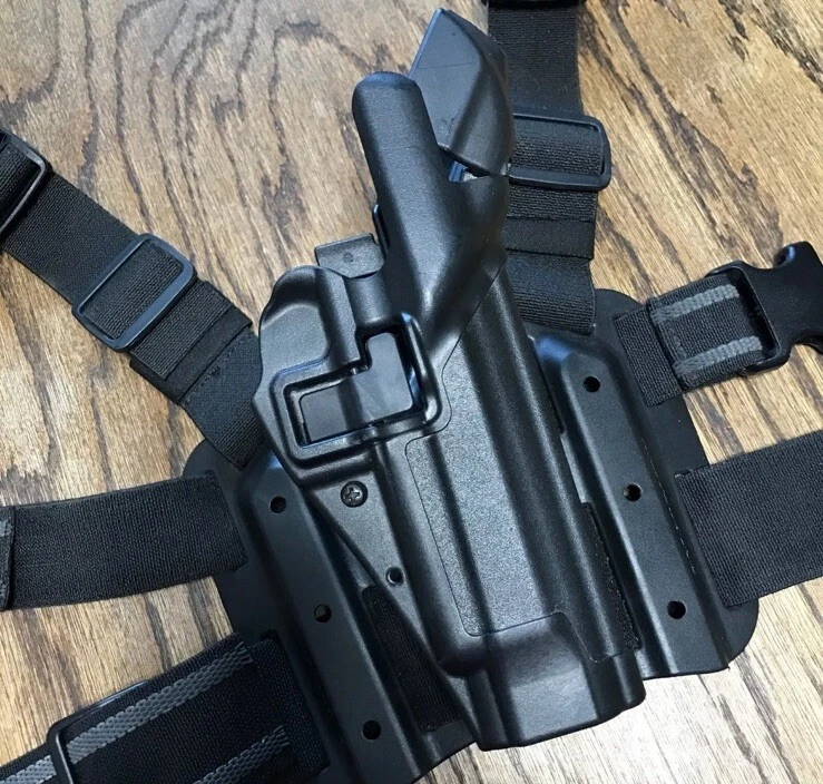 Blackhawk Drop Leg Serpa Holster L3 Beretta 92/96 M9 Right Hand Tactical - Black - Image 2 of 3