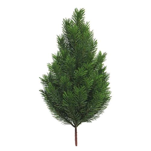 künstlicher Tannenbaum 45cm am Drahtstiel Tannenzweig Weihnachtsdekoration - Bild 1 von 1