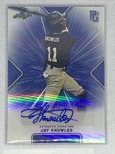 2021 LEAF PERFECT GAME BLUE PAPER REFRACTOR JAY KNOWLES RC AUTO # 1/1