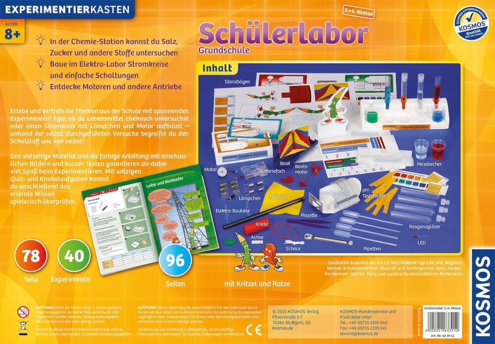 Thumbnail - Kosmos Experimentierkasten Schülerlabor Grundschule 3. Bis 4. Klasse