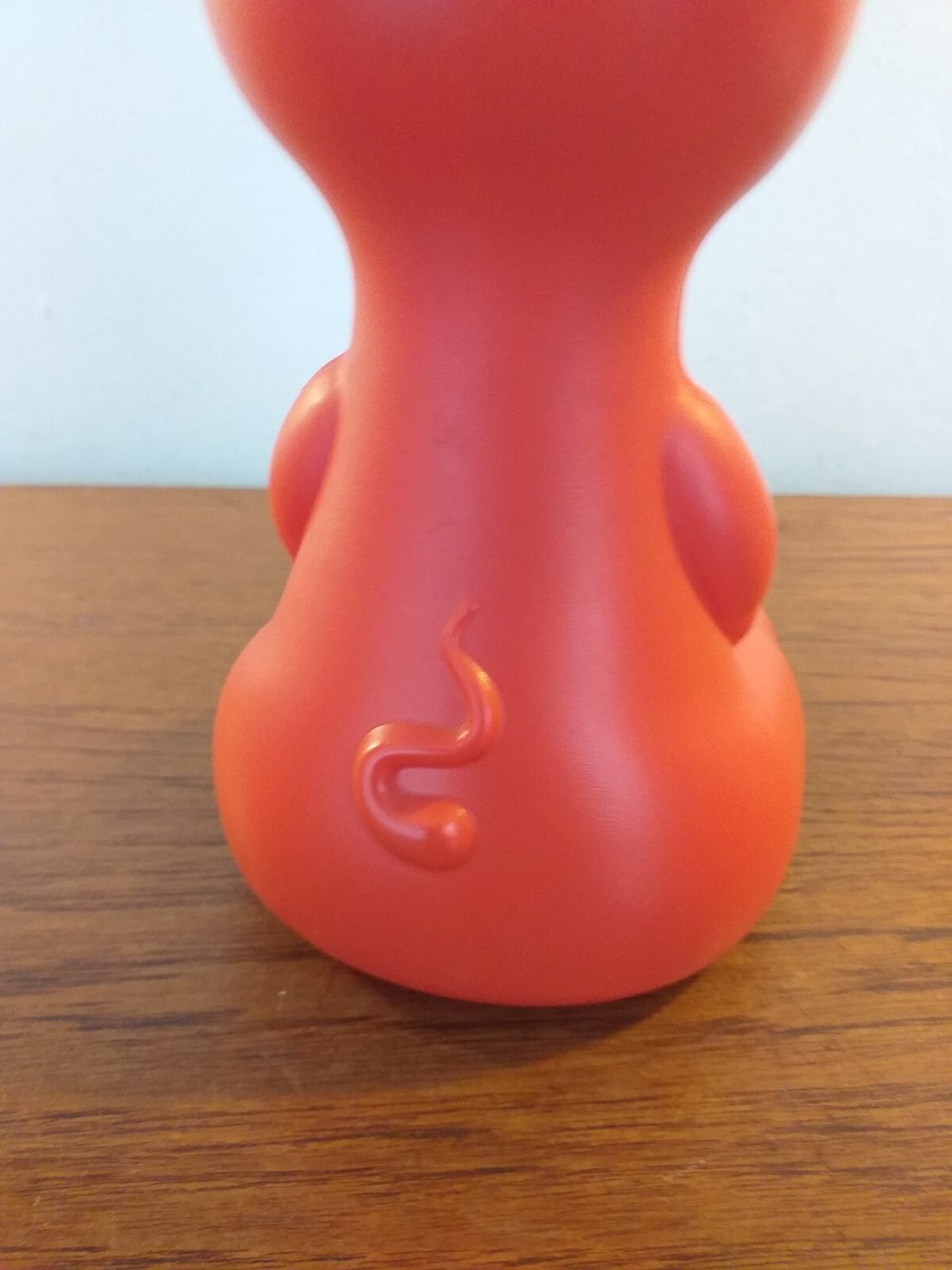 Tirelire IKEA Monika Mulder Rouge - Piggy Bank Vintage En PVC, Année 2000
