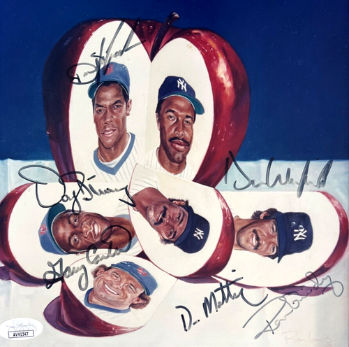 Dave Winfield Don Mattingly Gary Carter & More Signed 8x10 Photo JSA AV41547 hw1 - Picture 4 of 4