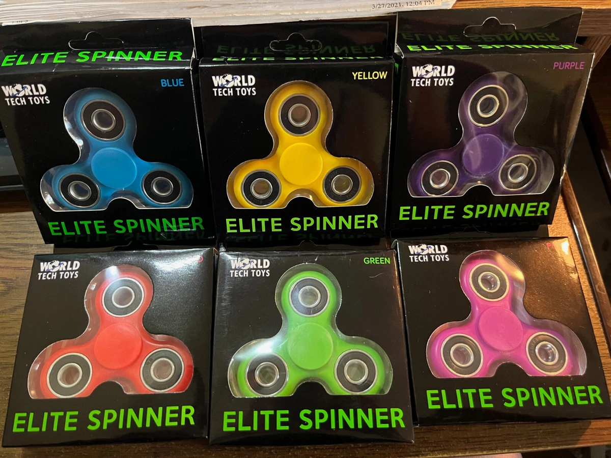 NEW QTY. 6 Tri Spinner ELITE WORLD TECH TOY FIDGET SPINNER ANXIETY