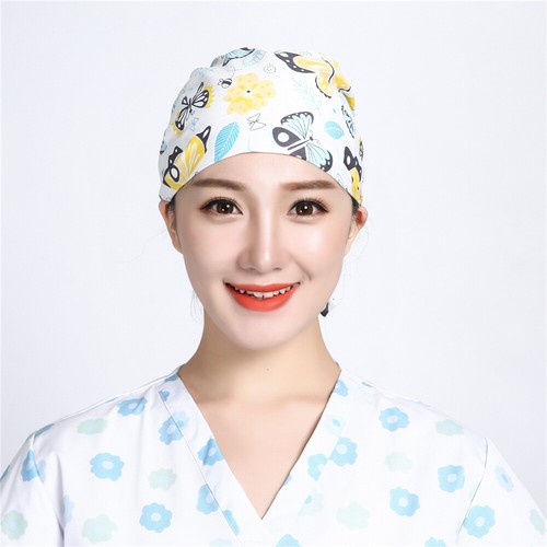 Men Women Cotton Surgical Caps Doctors / Nurse Scrub Hat Working Head Wear Cap - Picture 184 of 347