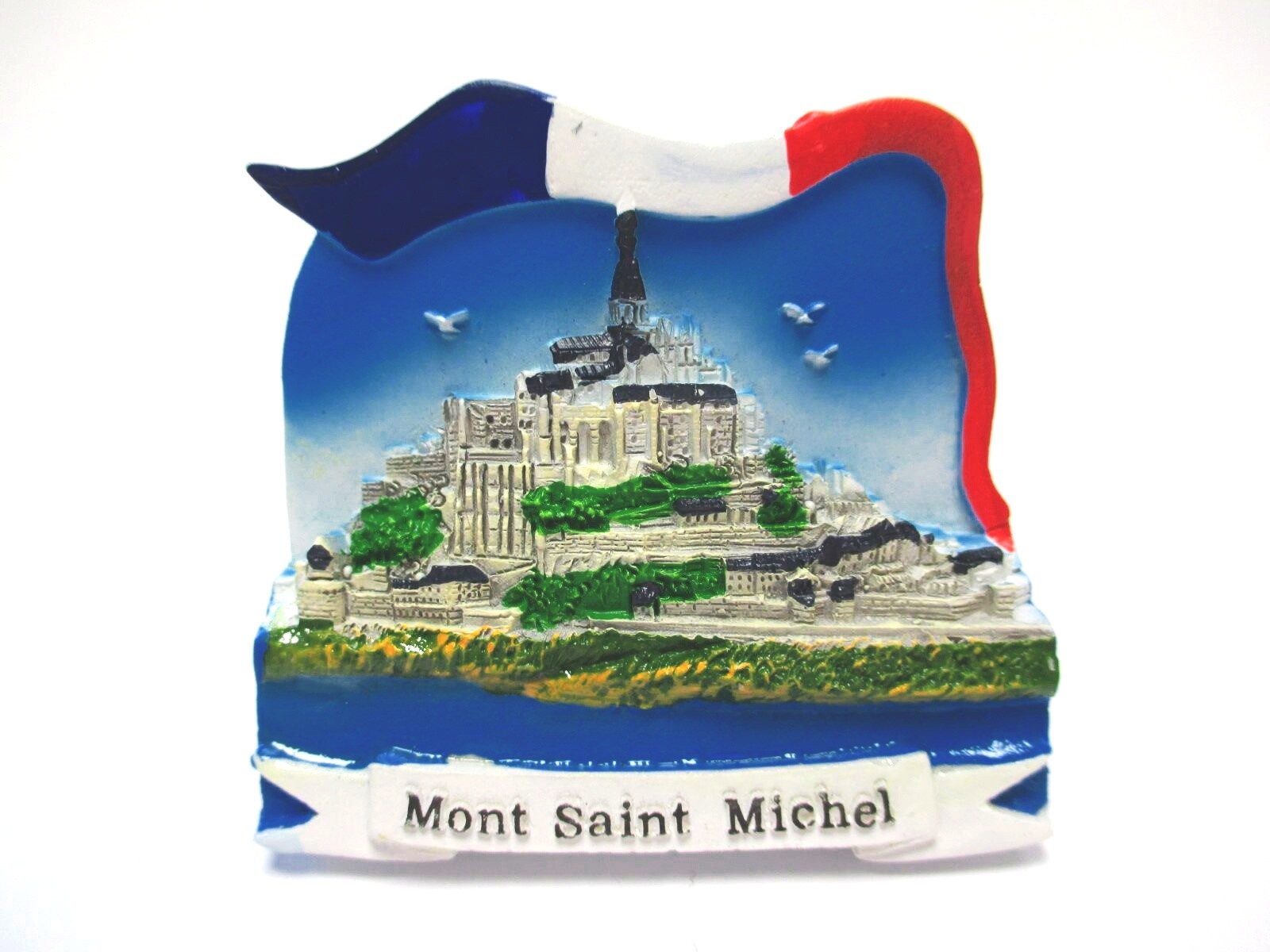Le Mont Saint Michel magnet poly souvenir France Normandy!!